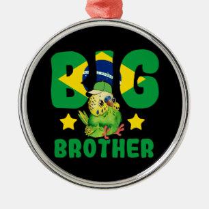 Ornement En Métal Big Brother Sibling - Joli drapeau brésilien