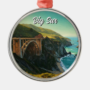 Ornement En Métal Big Sur California Bixby Bridge Travel