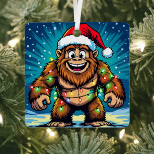 Ornement En Métal Bigfoot Sasquatch Noël drôle