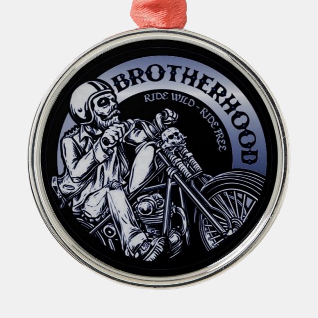 Ornement En Métal Biker Brotherhood Black (Devant)