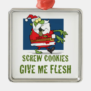 Ornement En Métal Biscuits de zombi de Père Noël