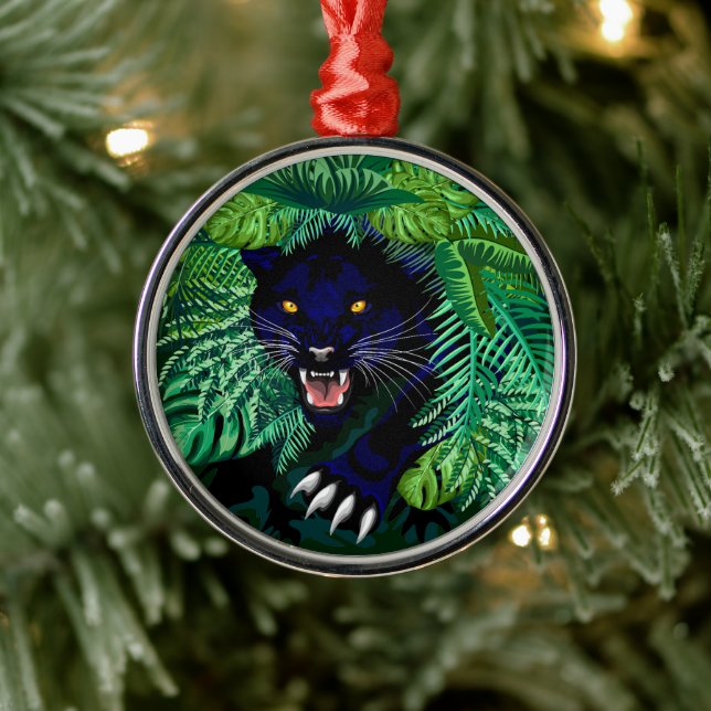 Ornement En Métal Black Panther Spirit of the Jungle (Arbre)