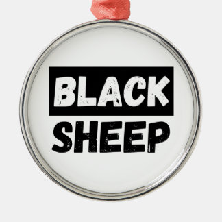 Ornement En Métal Black Sheep Bold Distressed Rebel Streetwear Art