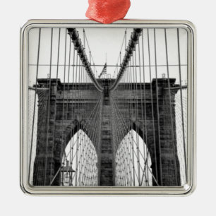 Ornement En Métal Black White Brooklyn Bridge New York