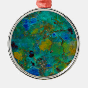 Ornement En Métal Bleu Cliff Chrysocolla