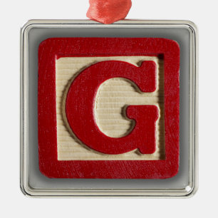 Ornement En Métal Bloc G de jouet d'alphabet