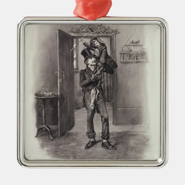 Ornement En Métal Bob Cratchit et Tim minuscule, de 'Charles Dickens (Devant)