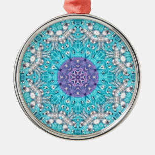 Ornement En Métal Boho Marocain Broderie bleu turquoise bohème