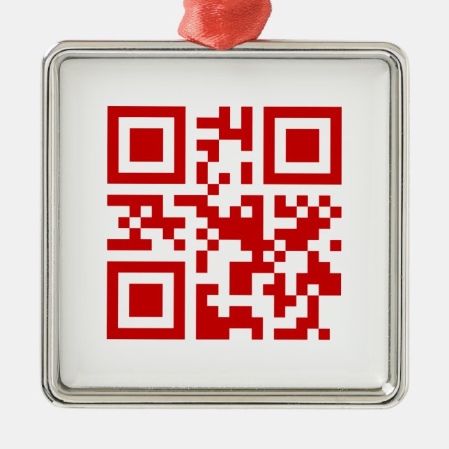 Ornement En Métal Bonne année ! — Code QR (Devant)