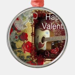 Ornement En Métal Bonne Saint Valentin Tunes dans mon coeur