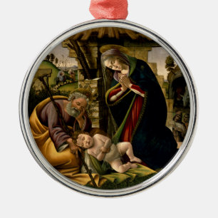 Ornement En Métal Botticelli ~ L'Adoration de l'Enfant Christ ~