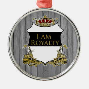 Ornement En Métal Bouclier de Couronne Royale Élégant Design de Luxe