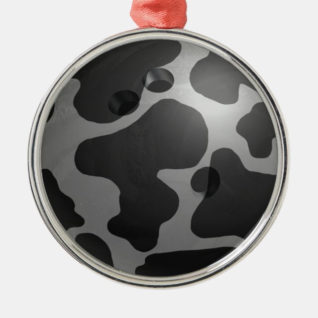 Ornement En Métal Bowling Ball Cow Grey (Devant)