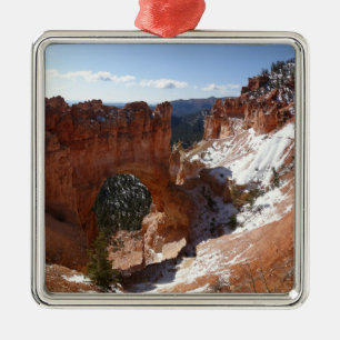 Ornement En Métal Bryce Canyon Pont naturel Paysage neigeux Photo