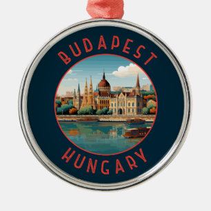 Ornement En Métal Budapest Hongrie Cercle retro désorganisé