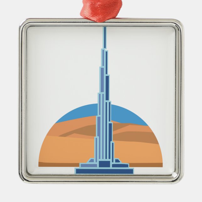 Ornement En Métal Burj Khalifa Dubaï (Devant)