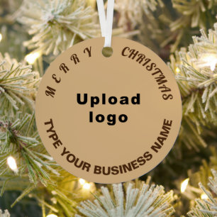 Ornement En Métal Business Christmas Light Cercle Brown