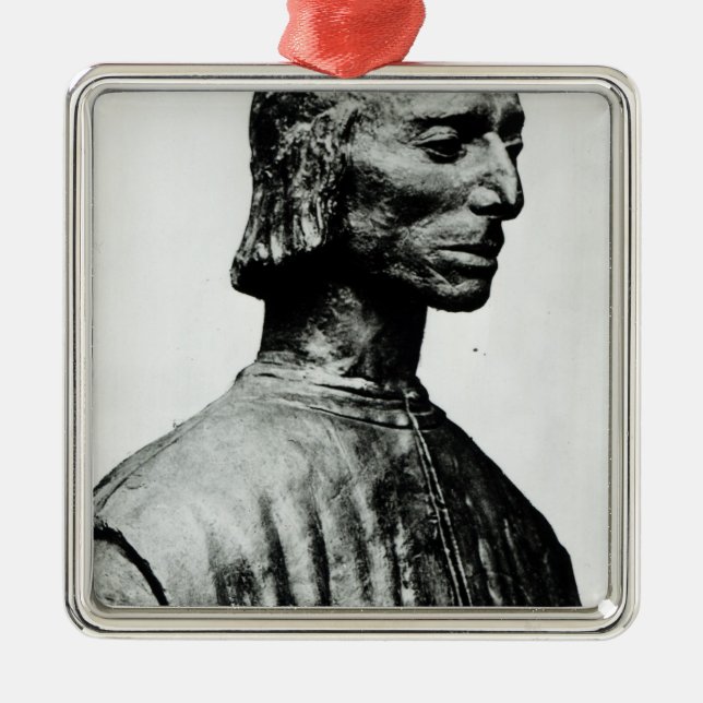 Ornement En Métal Buste de Niccolo Machiavelli (Devant)