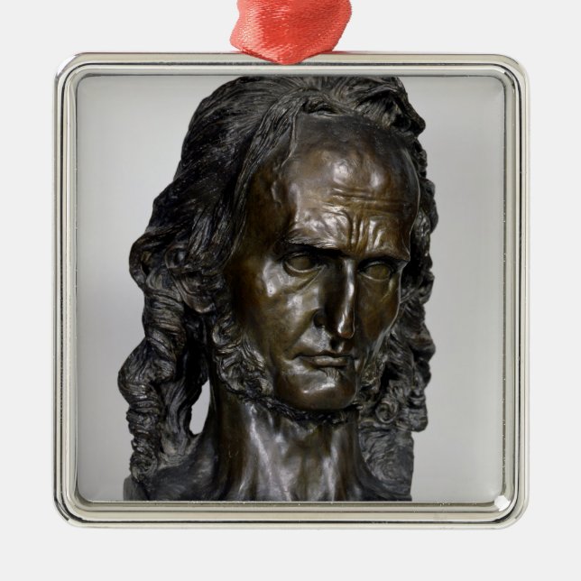 Ornement En Métal Buste de Nicolo Paganini 1830 (Devant)