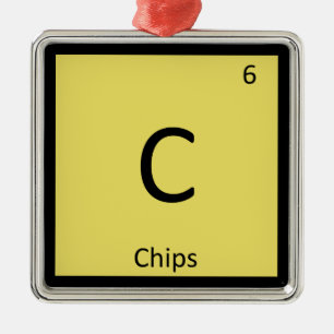 Ornement En Métal C - Symbole de table périodique de la chimie des c