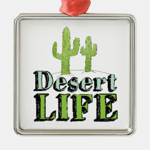 Ornement En Métal Cactus Tree Desert Plantes Cactus Peinture