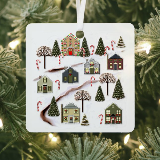 Ornement En Métal Cadeau de Noël personnalisé (Insitu)