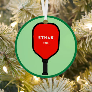 Ornement En Métal Cadeau personnalisé de pickleball