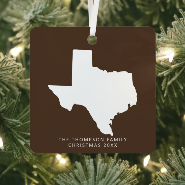 Ornement En Métal Cadeau Pour Couples Amis Clients Texas Noël (Insitu)