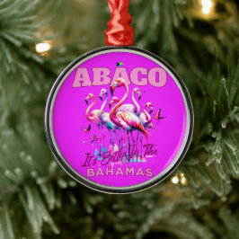 Ornement En Métal Cadeau souvenir Bahamas : Abaco Bahamas Flamant ro