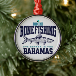Ornement En Métal Cadeau souvenir Bahamas : Bimini Bahamas Bonefishi