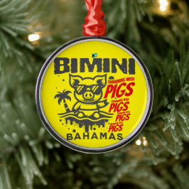 Ornement En Métal Cadeau souvenir Bahamas : Bimini Bahamas Swimming 
