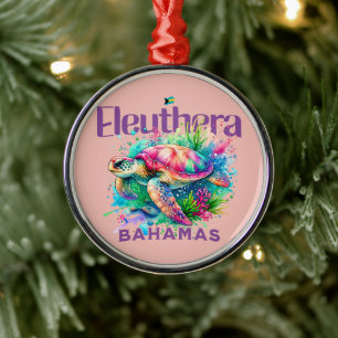 Ornement En Métal Cadeau souvenir Bahamas : Eleuthera Bahamas Turtle