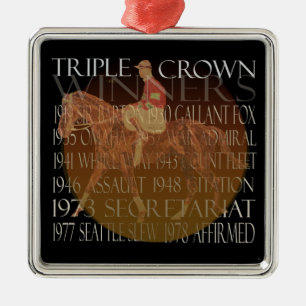 Ornement En Métal Cadeaux de gagnants de Triple Crown et