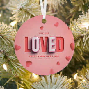 Ornement En Métal Cadeaux de la Saint-Valentin de SlipperyJoe's ton