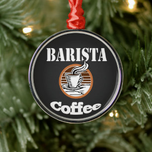 Ornement En Métal Café Barista
