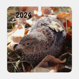 Ornement En Métal Caille Coturnix en feuille