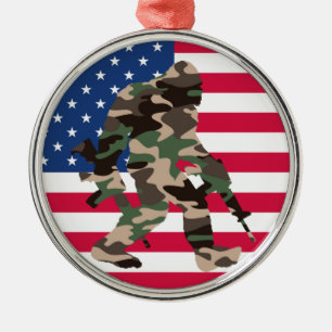 Ornement En Métal Camo Bigfoot Sasquatch