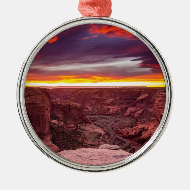 Ornement En Métal Canyon de Chelly, coucher de soleil, Arizona (Devant)