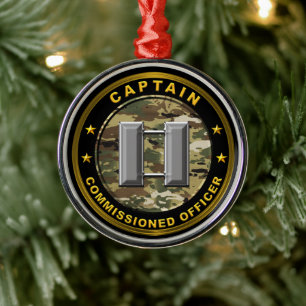 Ornement En Métal Capitaine Noël