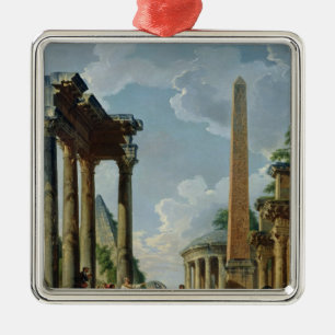 Ornement En Métal Capriccio architectural avec un prédicateur