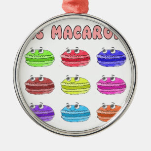 Ornement En Métal Caricature des Macarons