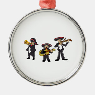 Ornement En Métal Caricature mexicaine de mariachi Band Fiesta