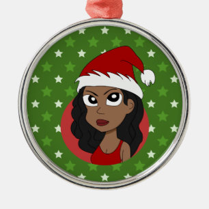 Ornement En Métal Caricature pour fille de Noël