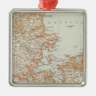 Ornement En Métal Carte Danemark - Danemark