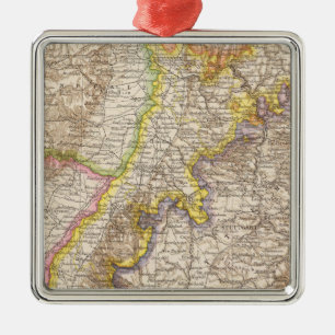 Ornement En Métal Carte d'atlas de Baden Allemagne