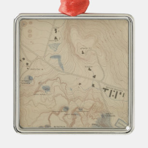 Ornement En Métal Carte de détail de Mammoth Hot Springs