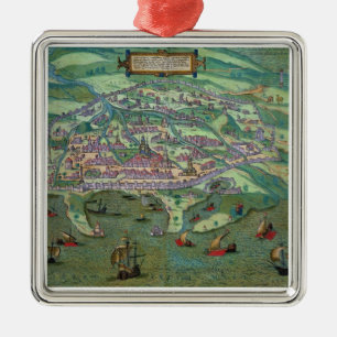 Ornement En Métal Carte de l'Alexandrie, de 'Civitates Orbis
