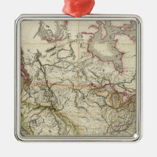 Ornement En Métal Carte de l'Amérique du Nord 4