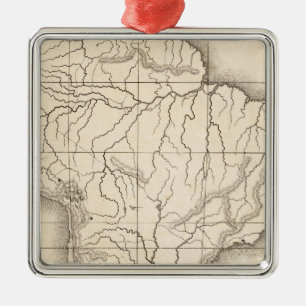 Ornement En Métal Carte de l'Amérique du Sud