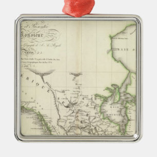 Ornement En Métal Carte de l'Atlas nord-américain